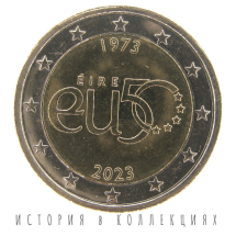 Ирландия 2 евро 2023 Членство в ЕС / UNC / коллекционная монета