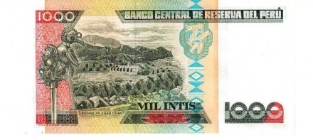 Перу 1000 инти 1988 г. Маршал Андрес Авелино Касерес   UNC 