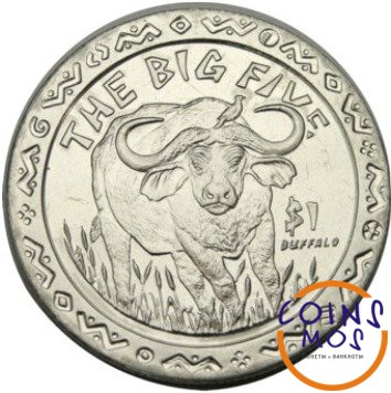 Сьерра-Леоне 1 доллар 2001 г. Большие животные Африки /Буйвол/