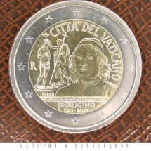 Ватикан 2 евро 2023 Пьетро Перуджино UNC / коллекционная монета в буклете              