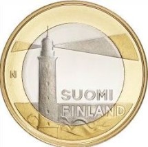 Финляндия 5 евро 2013 Маяк на острове Сельскер UNC / коллекционная монета