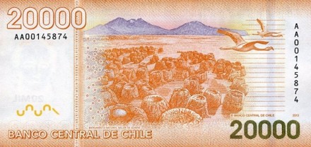 Чили 20000 песо 2013 г «Памятник-заповедник Салар-де-Сурире» UNC