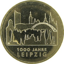 Германия 10 евро 2015 г «1000 лет Лейпцигу»  