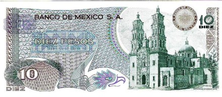 Мексика 10 песо 1977 г (портрет М.Идальго Кастильи)  UNC