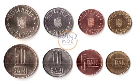 Румыния  Набор из 4 обиходных монет 2020 г. 