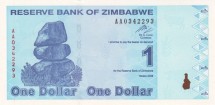 Зимбабве 1 доллар 2009 Зимбабвийская деревня UNC 