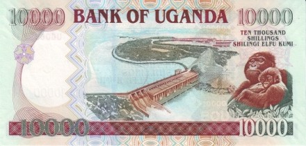 Уганда 10000 шиллингов 2007 г /Встреча глав правительств стран Содружества в Кампале/ UNC Юбилейная!