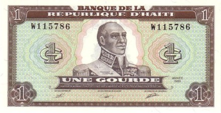 Гаити 1 гурд 1989 г. /Франсуа-Доминик Туссен-Лувертюр/ UNC 