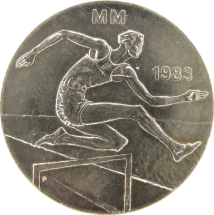 Финляндия 50 марок 1983 г. Первый чемпионат мира по легкой атлетике  Серебро.