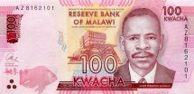Малави 100 квача 2016 James Frederick Sangala UNC / коллекционная купюра