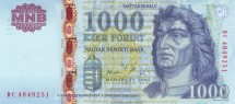 Венгрия 1000 форинтов 2005 г «Король Матиаш Хуньяди Корвин»    UNC   