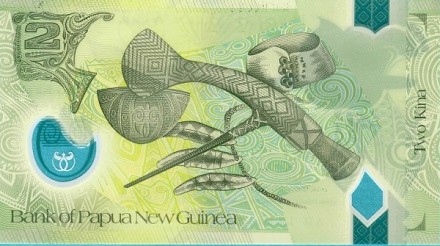 Папуа Новая Гвинея 2 кина 2017 Артефакты UNC Пластиковая коллекционная купюра