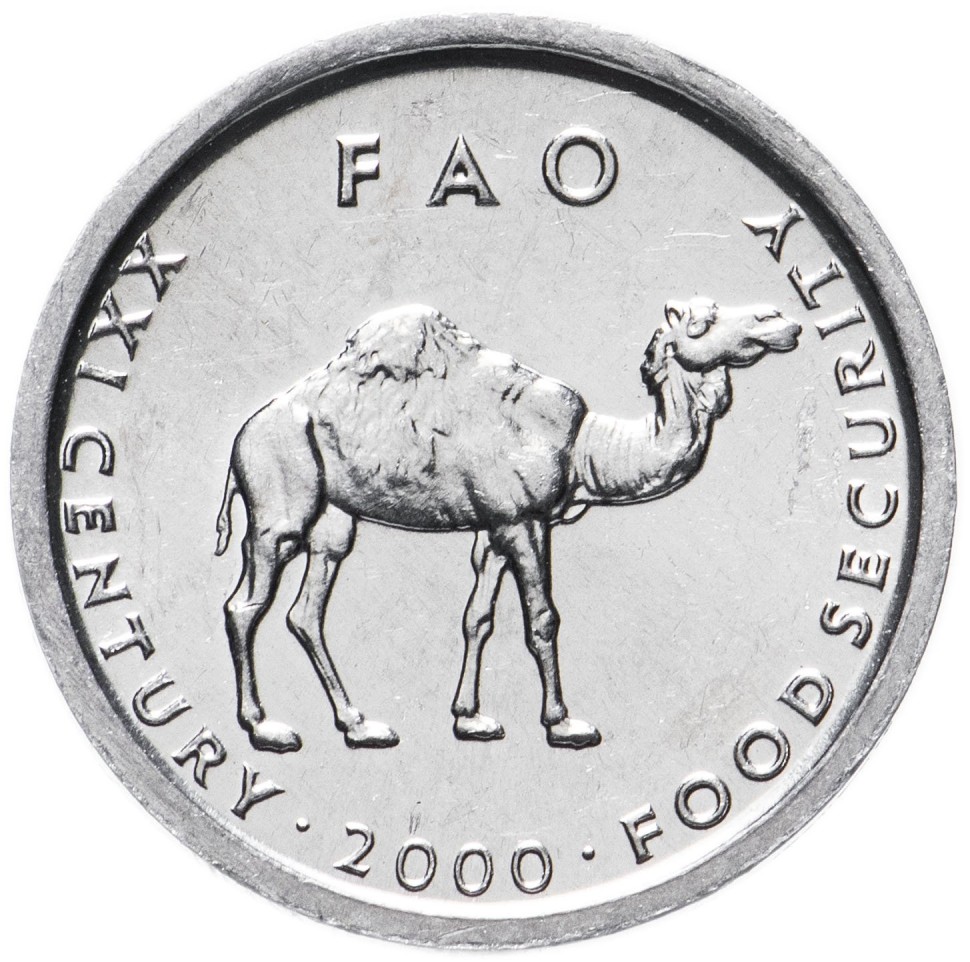 Сомали 10 шиллингов 2000 г. Верблюд выпуск FAO