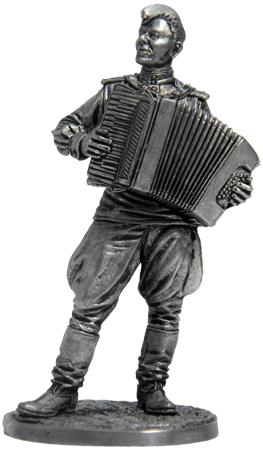 Солдатик Лейтенант Красной Армии с аккордеоном. 1944-45 гг. СССР