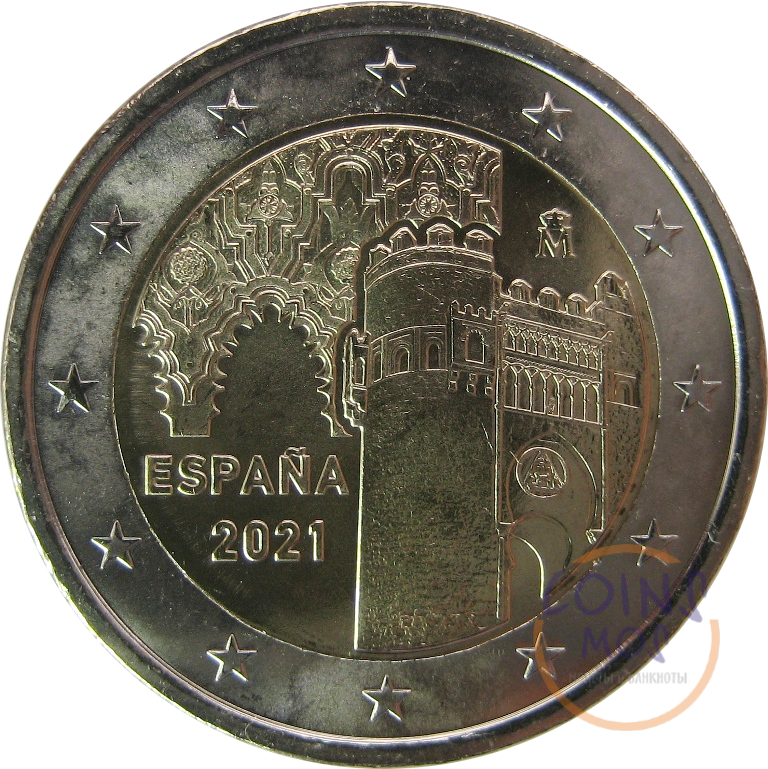 Испания 2 евро 2021  Исторический город Толедо