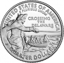 США 25 центов 2021 Джордж Вашингтон - Переправа через реку Делавэр  P