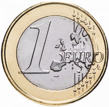 Монако 1 евро 2021 г.  Князь Альберт II
