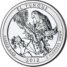 США 25 центов 2012  Национальный лес Эль-Юнке  