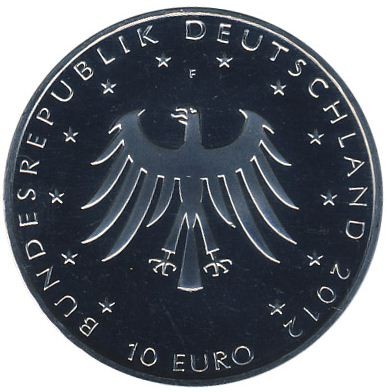 Германия 10 евро 2012 г «200 лет сказкам братьев Гримм» 