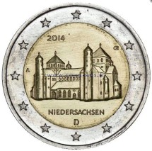 Германия 2 евро 2014 г. Церковь Святого Михаила в Хильдесхайм