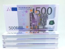 Отрывной блокнот 500 EURO в жесткой ламинированной обложке  