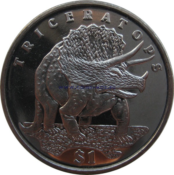 Сьерра-Леоне 1 доллар 2006 «Трицератопс»