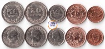 Колумбия  Набор из 5 монет 1970 - 1978 г.