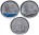 Канада набор из 3 монет 10 центов 2021 /100 лет спуска на воду шхуны Bluenose/