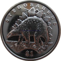 Сьерра-Леоне 1 доллар 2006 г. «Стегозавр»