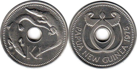 Папуа-Новая Гвинея 1 кина 2004 Крокодилы