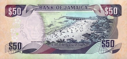 Ямайка 50 долларов 2018 Пляж Doctor&#039;s Cave в бухте Монтенего UNC