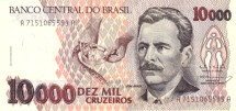Бразилия 10000 крузейро 1991-93 г Врач-иммунолог Вител Бразил  UNC  серия А6938-А7365