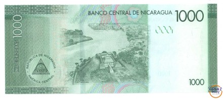 Никарагуа 1000 кордоба 2016 г «Асиенда Сан-Якинто» UNC