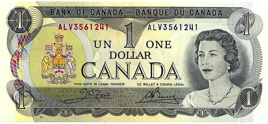 Канада 1 доллар 1973 г «парламент Канады» UNC