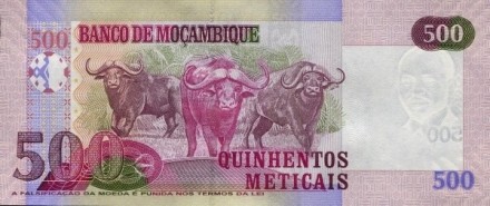 Мозамбик 500 метикал 2011 Буйволы UNC / коллекционная купюра