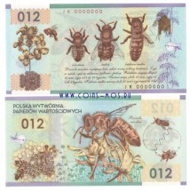 Польша «Пчелы» Пробная банкнота  Полимер  UNC  №JK0000000  R!