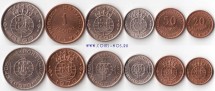 Тимор (восточный) Набор из 6 монет 1970 г