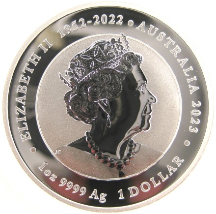 Австралия 1 доллар 2023 Дракон и карп кои Ag / коллекционная монета