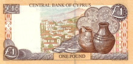 Кипр 1 фунт 2004 г «Панорама деревни Като Дрис»  UNC