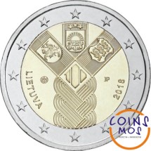 Литва 2 евро 2018 г.   /100 лет независимости Балтийских государств/   
