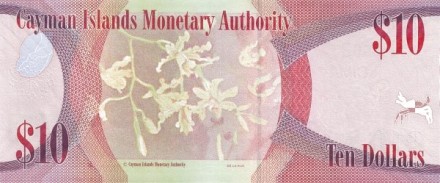Каймановы острова 10 долларов 2014 г Орхидея UNC  
