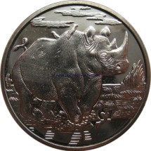 Сьерра-Леоне  НОСОРОГ  1 доллар 2007 г.