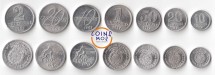Бразилия Набор из 7 монет  1957 - 1965 г.  Достаточно редкий!