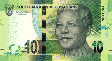 Южная Африка 10 рандов 2018 г. 100 лет со дня рождения Нельсона Манделы (1918-2018) UNC Юбилейная!