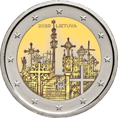 Литва 2 евро 2020  Гора крестов