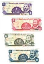 Никарагуа Набор из 4 банкнот /1+5+10+25 центаво 1991 г/  Конкистадор Эрнандес де Кордоба  UNC  