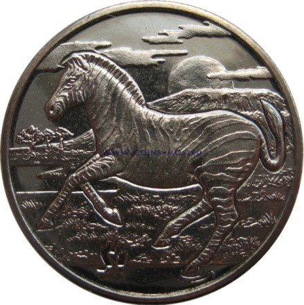 Сьерра-Леоне  ЗЕБРА  1 доллар 2007 г.