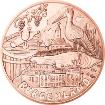 Австрия 10 евро 2015  Бургенланд  Медь тираж 130000