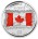Канада 25 центов 2015 г. /50 лет флагу Канады/ Цветная