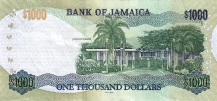 Ямайка 1000 долларов 2021  Майкл Мэнли  UNC  